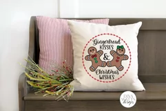 Gingerbread Kisses & Christmas Wishes SVG | Winter Design Product Image 2