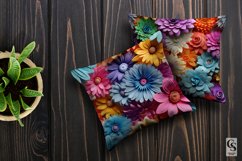 Colorful 3D Flowers Pattern Digital Papers Product Image 4