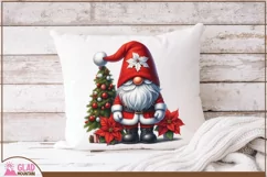 Santa Gnome png, Christmas Santa Gnome sublimation png Product Image 3