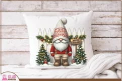 Merry and Bright Christmas Gnome png, Christmas Gnome png Product Image 4