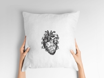 Anatomical Heart with Barbed Wire Blackwork Product Image 8