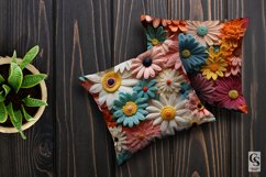 Spring Floral 3D Embroidery Digital Papers Product Image 5