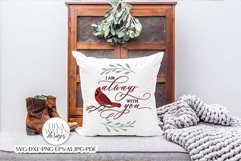 I Am Always With You SVG | Red Cardinal Christmas Design Product Image 6
