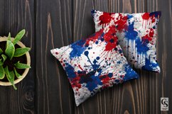Patriotic Red Blue Splatter Digital Papers Product Image 2