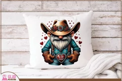 Be My Gnomie png, Western Valentine Gnome sublimation design Product Image 6