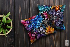 Colorful Stone Embroidery Digital Papers Product Image 2