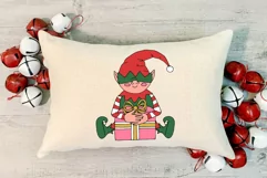 Christmas Elves - Cute Winter Elf Line Art Clipart & Pattern Product Image 10
