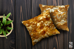 Gold Daisy Flowers Seamless Patterns Product Image 3