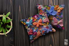 3D Crochet Floral Butterflies Digital Papers Product Image 5