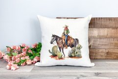 Cowboy Watercolor Sublimation Design. PNG File Product Image 2