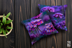 Purple Verbena Flowers Digital Paper Product Image 3