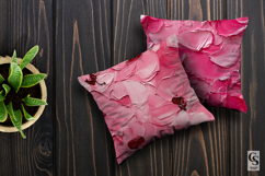 Pink Abstract Painted Flowers Seamless Patterns Product Image 2