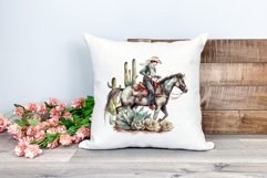 Cowboy Watercolor Sublimation Design. PNG File Product Image 2