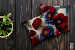 Red Blue Floral Embroidery Seamless Patterns Product Image 5