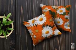 Orange and White Daisy Flower Patterns Product Image 2