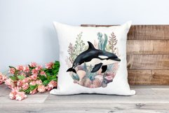 Orca Watercolor PNG Sublimation Design. PNG File Product Image 2