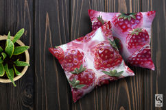 3D Transparent Red Strawberries Seamless Patterns Product Image 4