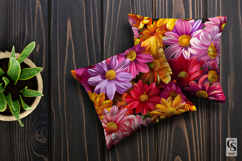 Colorful Vibrant Daisy Flowers Seamless Patterns Product Image 3