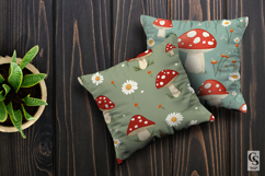 Vintage Red Mushroom &amp; Daisy Patterns Product Image 5