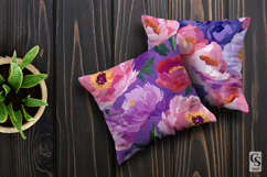 Pink and Purple Peony Flowers Seamless Patterns Product Image 2