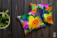 Watercolor Bright Daffodil Floral Patterns Product Image 2