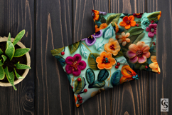 Tropical Felt Flowers Seamless Patterns Product Image 3