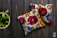 3D Beaded Crochet Flowers Seamless Patterns Product Image 3