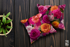 Pink Garden Roses Floral Collage Digital Paper Product Image 2