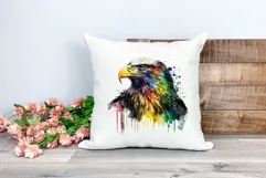 Sublimation Design, Rainbow Eagle Watercolor PNG Product Image 2