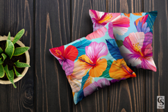 Bright Summer Hibiscus Flowers Seamless Patterns Product Image 3