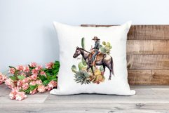 Cowboy Watercolor Sublimation Design. PNG File Product Image 2