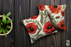 Watercolor Red Poppies Seamless Pattern Product Image 3