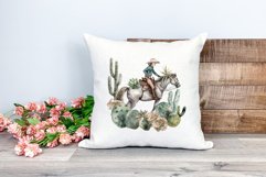 Cowboy Watercolor Sublimation Design. PNG File Product Image 2