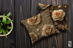 Boho Beaded Roses Embroidery Seamless Pattern Product Image 3