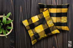 Black and Yellow Watercolor Plaid Digital Papers Product Image 5