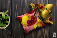 3D Cherries and Lemons Seamless Patterns Product Image 3