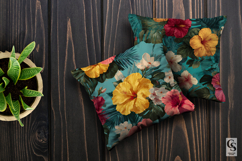 Summer Hawaiian Flowers Seamless Patterns Product Image 3