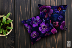 Purple Floral Embroidery Seamless Patterns Product Image 5
