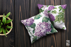 Purple Hydrangea Floral Seamless Pattern Product Image 3