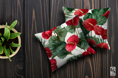 Tropical Red Anthurium Seamless Pattern Product Image 5