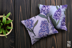 Purple Hyacinth Flowers Seamless Patterns Product Image 3