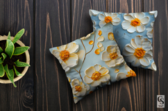 Impasto Painted 3D Flowers Digital Paper Product Image 5