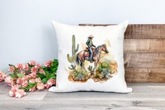 Cowboy Watercolor Sublimation Design. PNG File Product Image 2