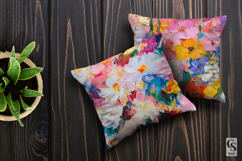 Abstract Painted Flowers Seamless Patterns Product Image 2
