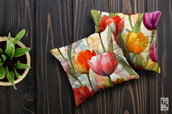 Vibrant Watercolor Painted Tulip Pattern Product Image 5