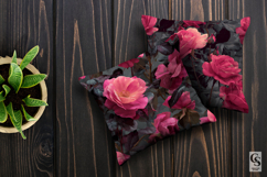 Hot Pink Gothic Roses Digital Papers Product Image 3