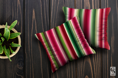 Mexican Summer Watermelon Serape Digital Paper Product Image 4