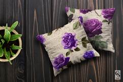 Vintage Purple Notebook Roses Patterns Product Image 3