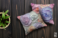 Pastel Impasto Painted Roses Seamless Patterns Product Image 3