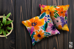 Warm Watercolor Fall Floral Seamless Pattern Product Image 3